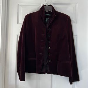 Ralph Lauren burgundy velvet jacket